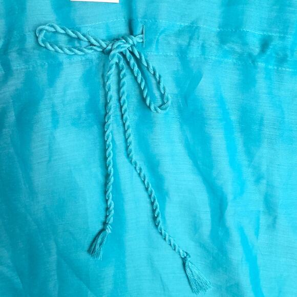 ECho Design NWT OneSize TURQUOISE blue Swimcover. Sheer. Delicate. Sexy. Classy - Picture 14 of 15